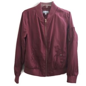 Charlotte Russe Bomber Jacket Brick Rust Large